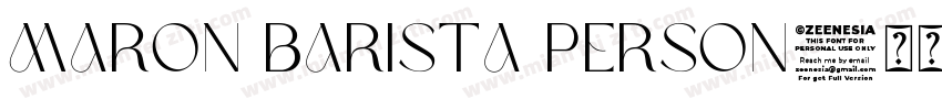 Maron Barista Person字体转换